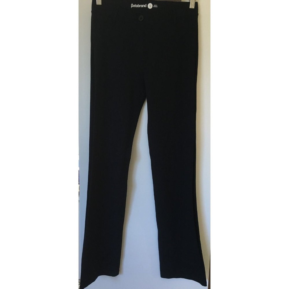 Betabrand Classic Yoga Dress Pants Straight Leg Black Size Small Long S